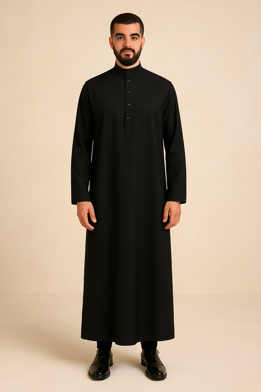 Qamis Homme à Manches Longues en Polyester Broadcloth – Élégance et Tradition - Muslim Essentials