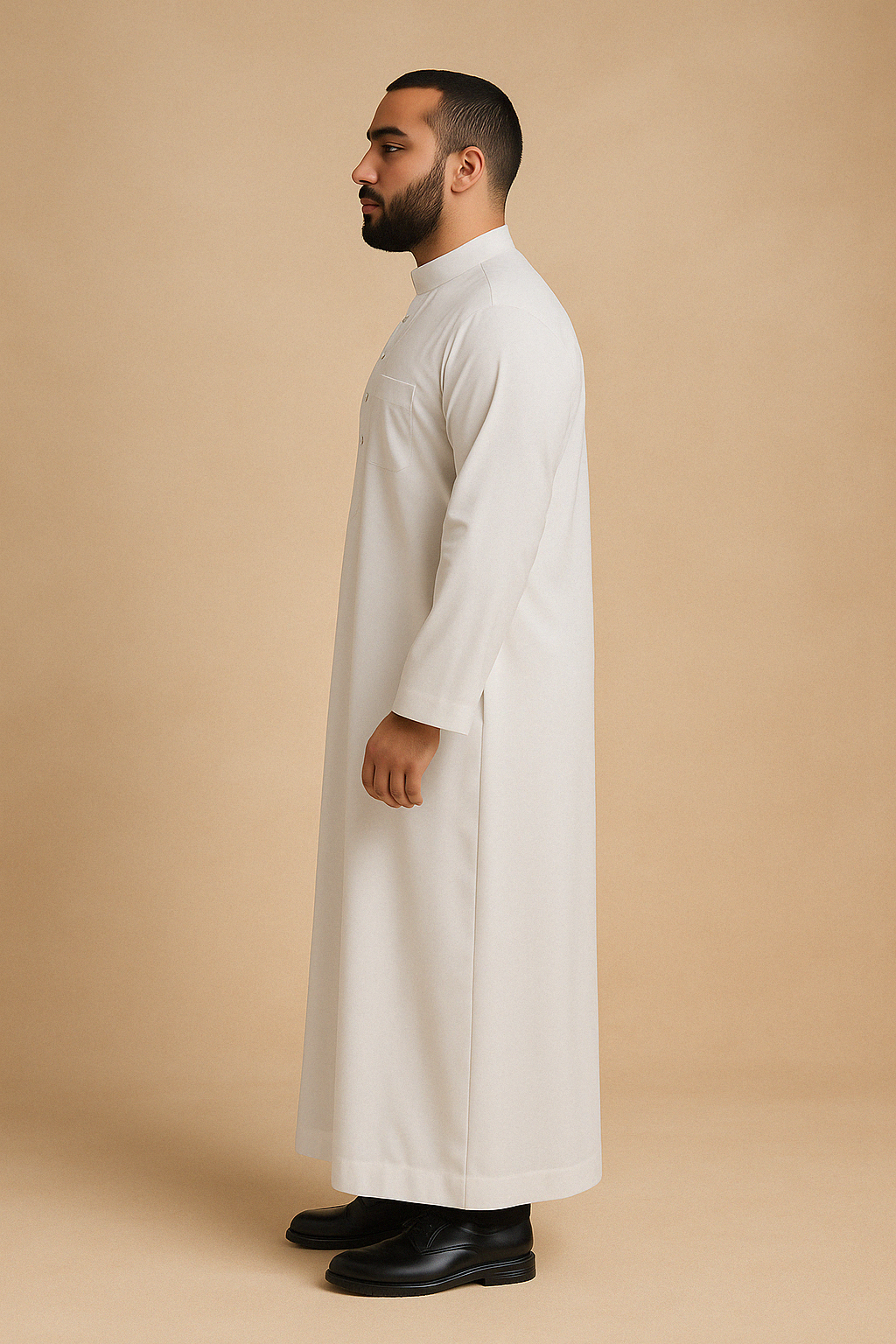 Qamis Homme à Manches Longues en Polyester Broadcloth – Élégance et Tradition - Muslim Essentials