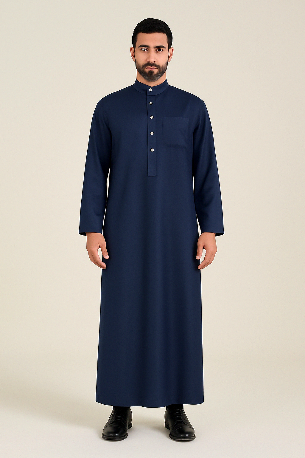 Qamis Homme à Manches Longues en Polyester Broadcloth – Élégance et Tradition - Muslim Essentials