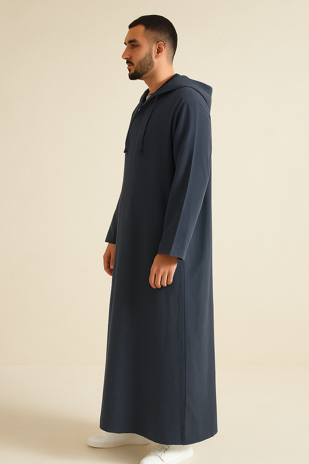 Qamis Homme à Capuche – Lin Respirant & Élégant - Muslim Essentials