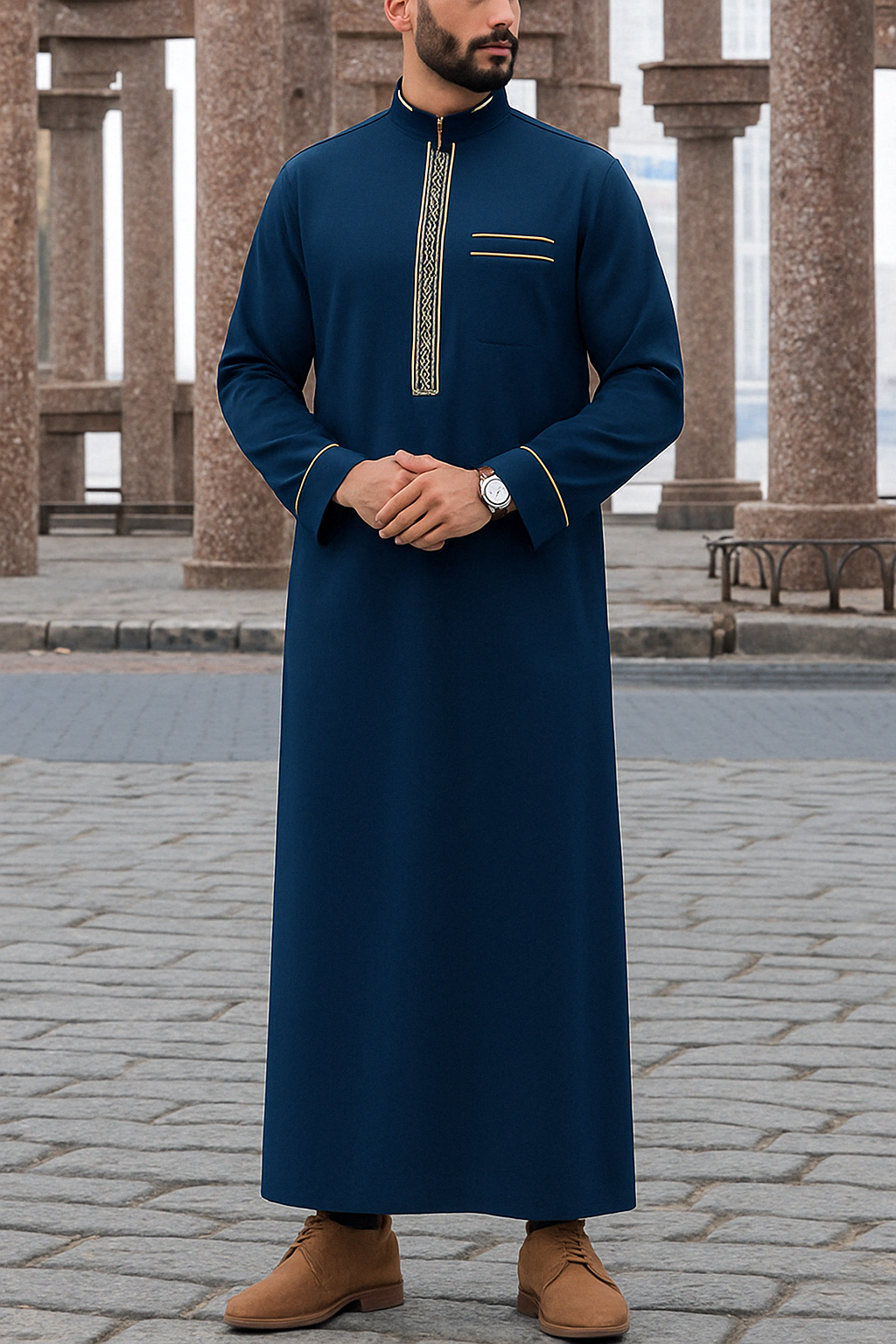 Qamis Al-Rāhil – Élégance Décontractée, Confort Toute l’Année - Muslim Essentials