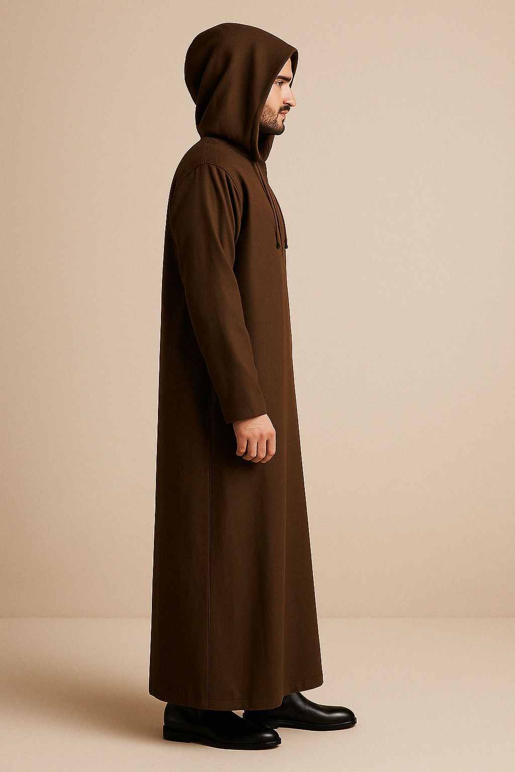 Qamis Homme à Capuche – Lin Respirant & Élégant - Muslim Essentials