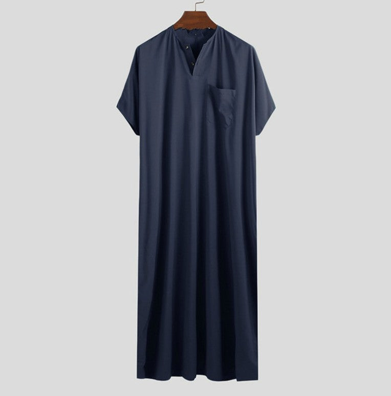 Kaftan Islamique Homme - Style Arabe Vintage, Manches Courtes - Muslim Essentials