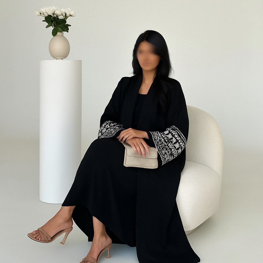 Abaya Brodée Élégante – Spécial Ramadan & Eid - Muslim Essentials