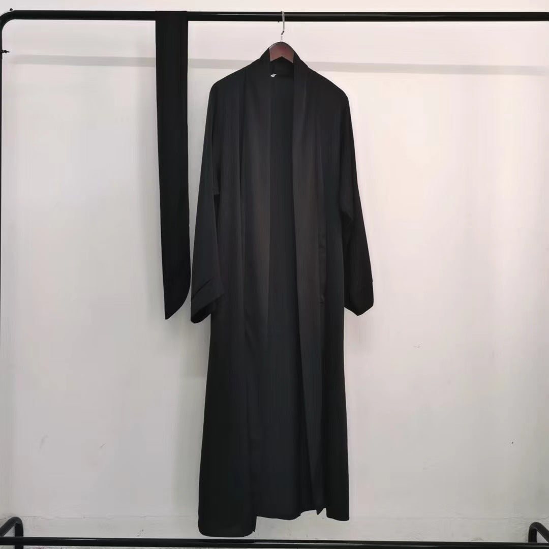 Abaya Ouverte pour Femme – Cardigan Long en Broadcloth, Kimono Classique Arabe, Robe Islamique Ethnique, Taille S-XXL - Muslim Essentials