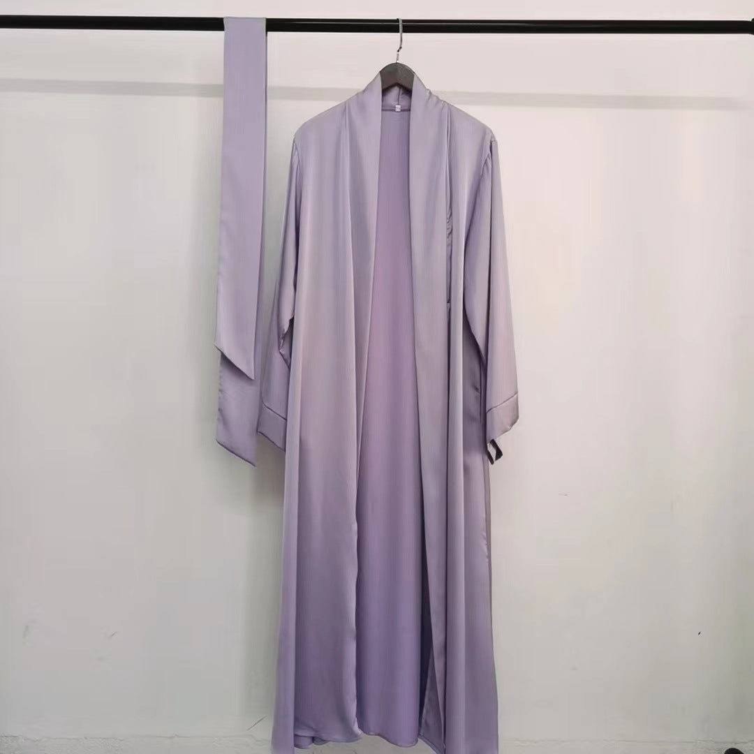 Abaya Ouverte pour Femme – Cardigan Long en Broadcloth, Kimono Classique Arabe, Robe Islamique Ethnique, Taille S-XXL - Muslim Essentials
