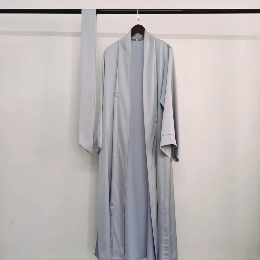 Abaya Ouverte pour Femme – Cardigan Long en Broadcloth, Kimono Classique Arabe, Robe Islamique Ethnique, Taille S-XXL - Muslim Essentials