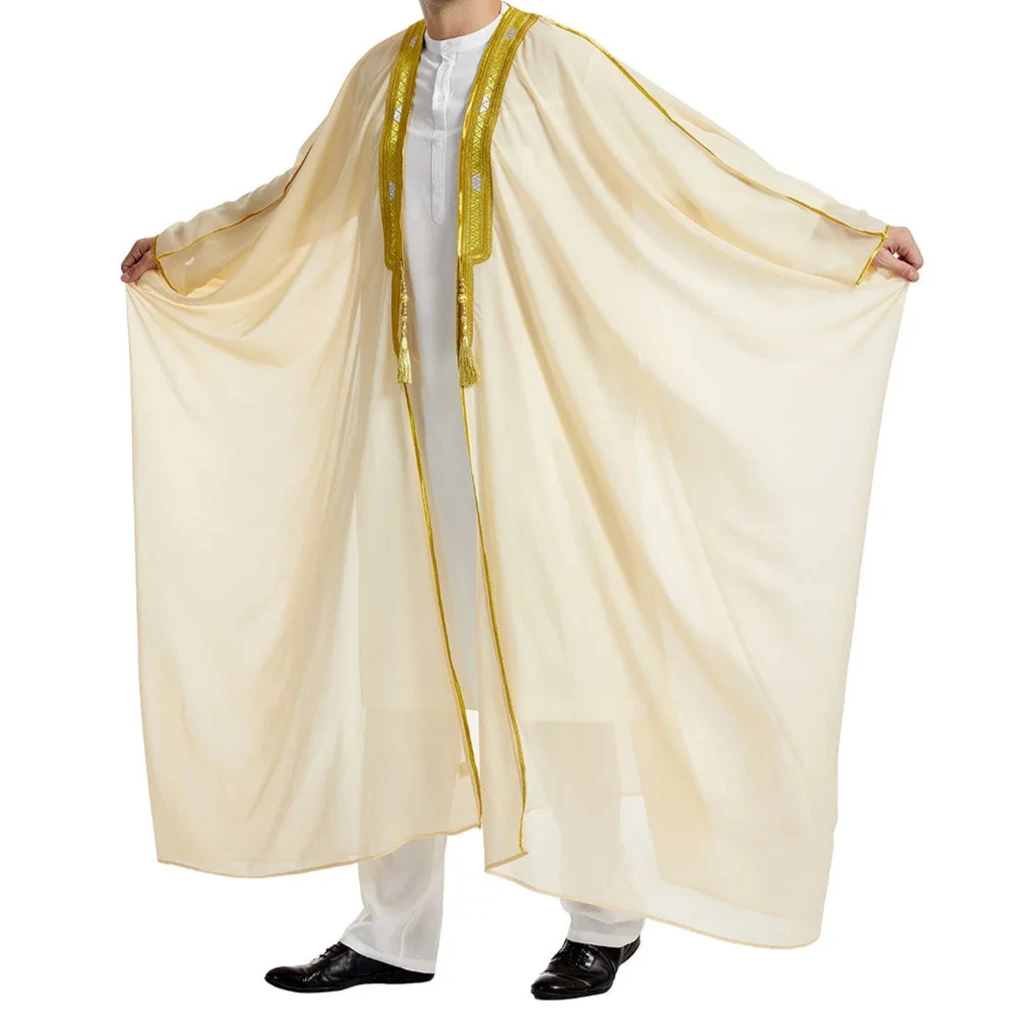Kaftan Traditionnel pour Eid et Ramadan, Kimono Arabe Ouvert, Abaya Marocaine - Muslim Essentials