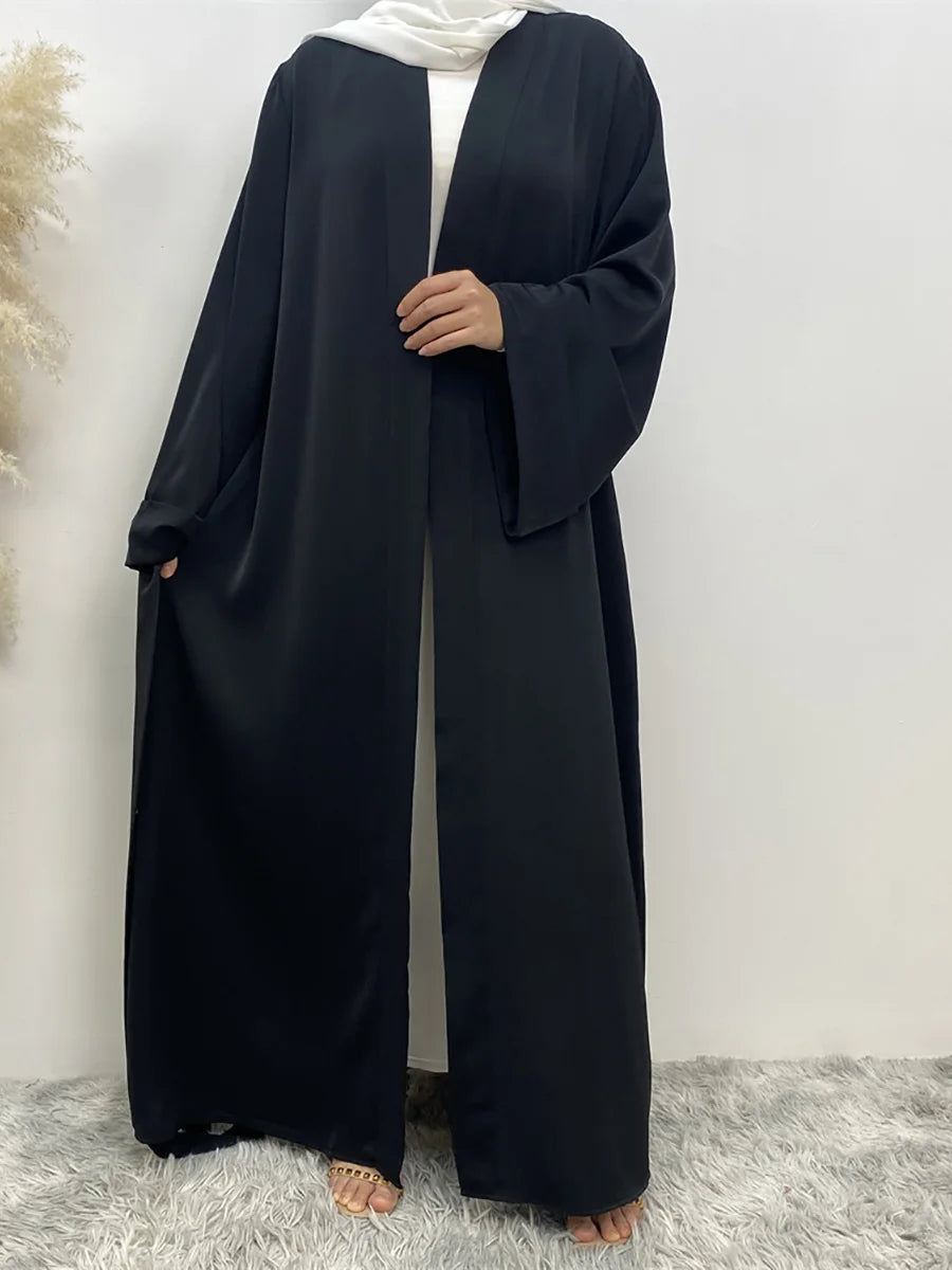 Dubai Elegance Open Abaya – Robe Modeste en Polyester pour Femmes - Muslim Essentials