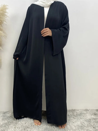 Dubai Elegance Open Abaya – Robe Modeste en Polyester pour Femmes - Muslim Essentials