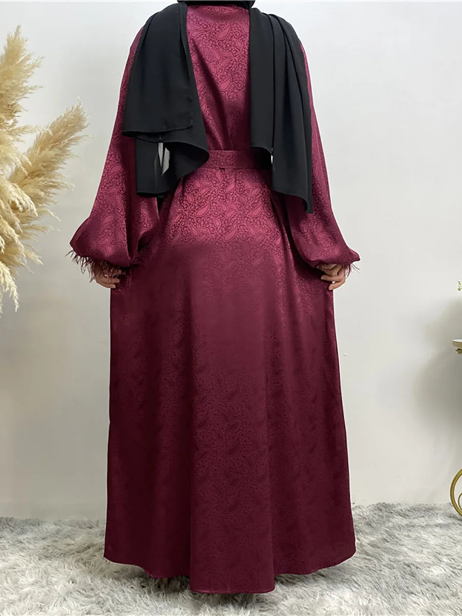 Chaomeng Abaya Femme Musulmane - Robe Modeste Dubai Kaftan Islamique - Muslim Essentials