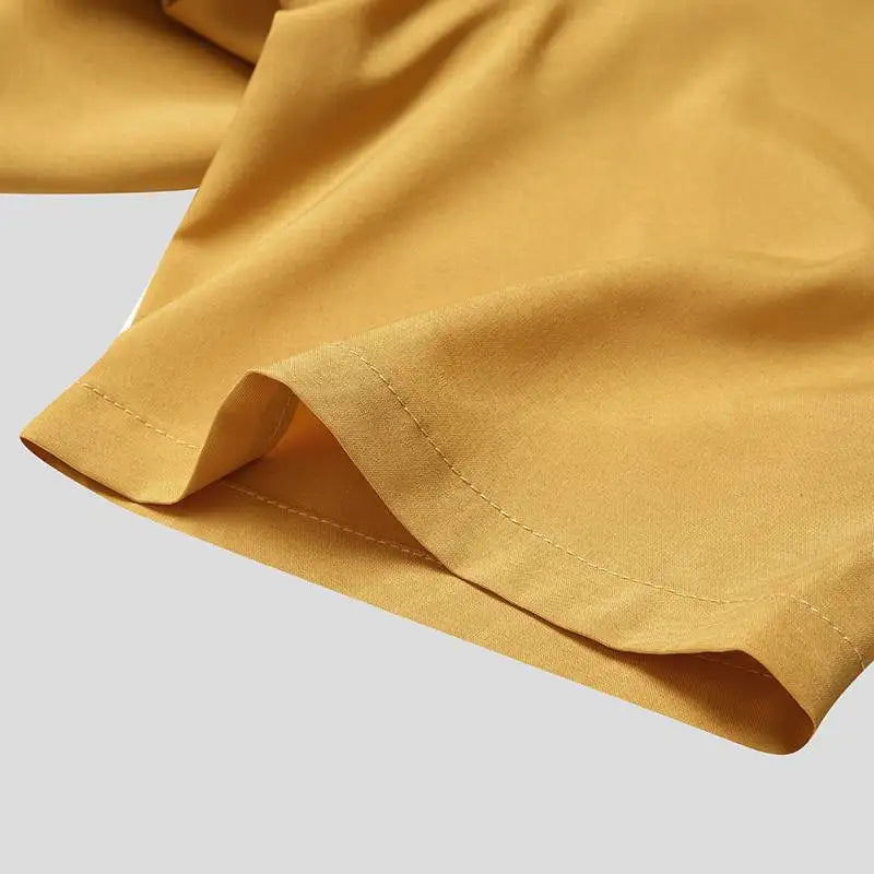 Qamis Homme en Tissu – Style Traditionnel & Moderne, Manches Courtes, Confort Estival - Muslim Essentials
