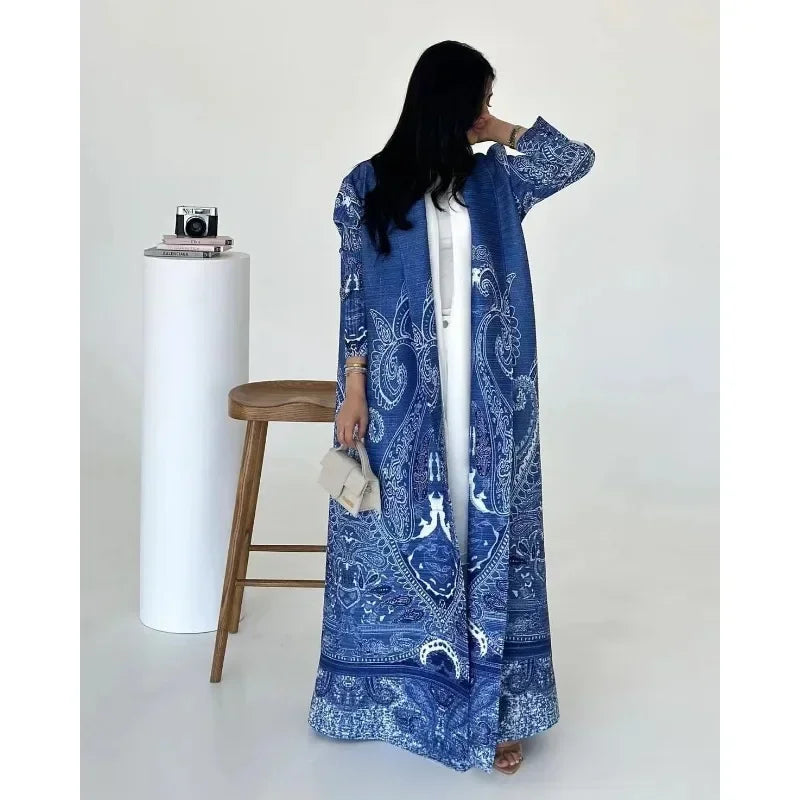Abaya KAF - Robe Longue Musulmane Ouverte, Cardigan Classique, Taille S-XXL - Muslim Essentials