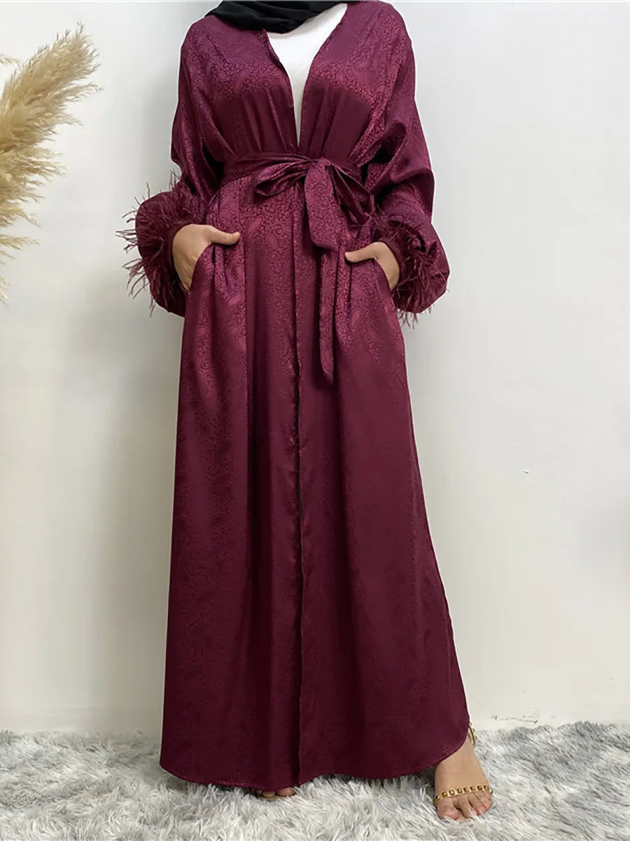 Chaomeng Abaya Femme Musulmane - Robe Modeste Dubai Kaftan Islamique - Muslim Essentials