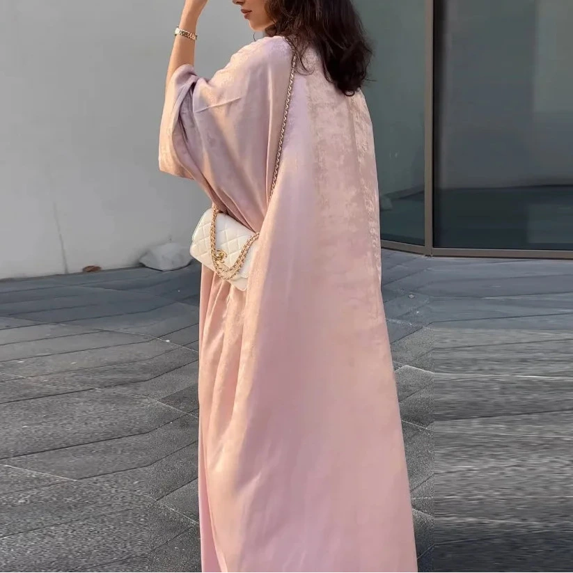 Abaya Satin Brillant – Élégance Dubaï pour Ramadan & Eid - Muslim Essentials