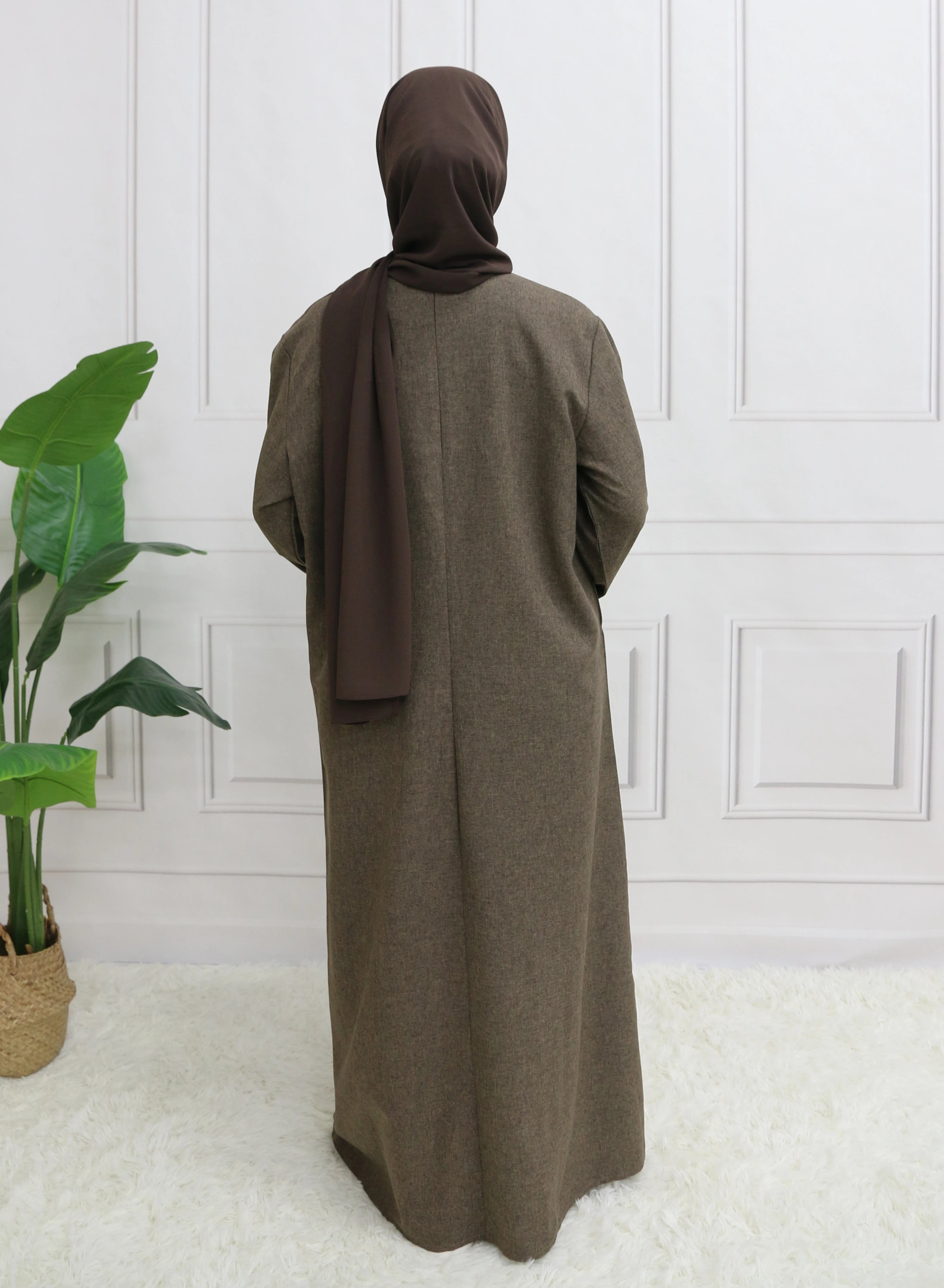 Abaya Modeste Fermée à Manches Longues avec Ceinture – Robe Élégante pour Eid et Occasions Spéciales - Muslim Essentials