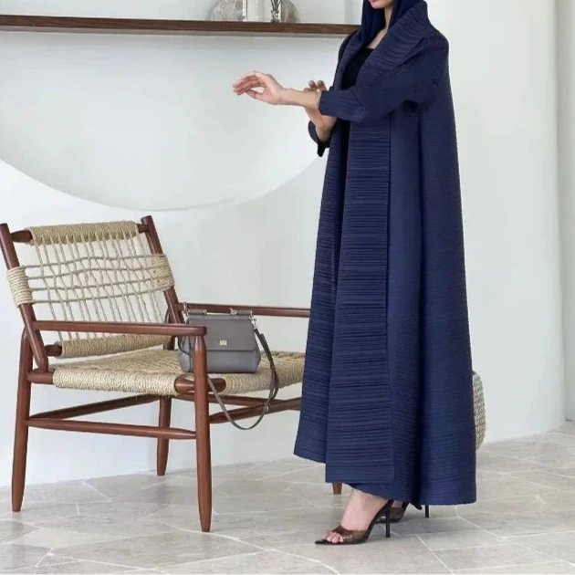 baya Femme KAF, Mode Élégante, Robe Longue, Cardigan Vintage Printemps Automne, Taille Large - Muslim Essentials