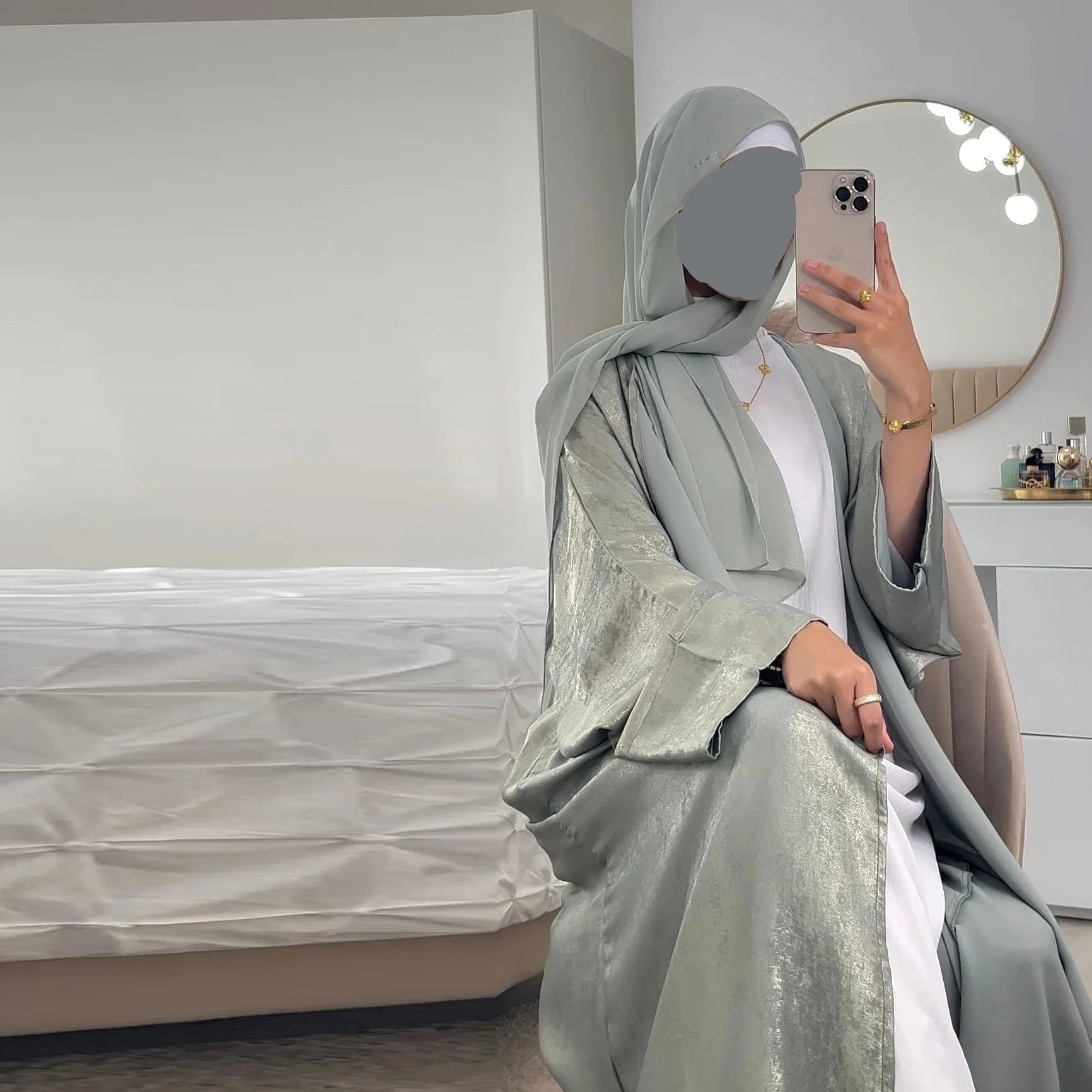 Abaya Satin Brillant – Élégance Dubaï pour Ramadan & Eid - Muslim Essentials
