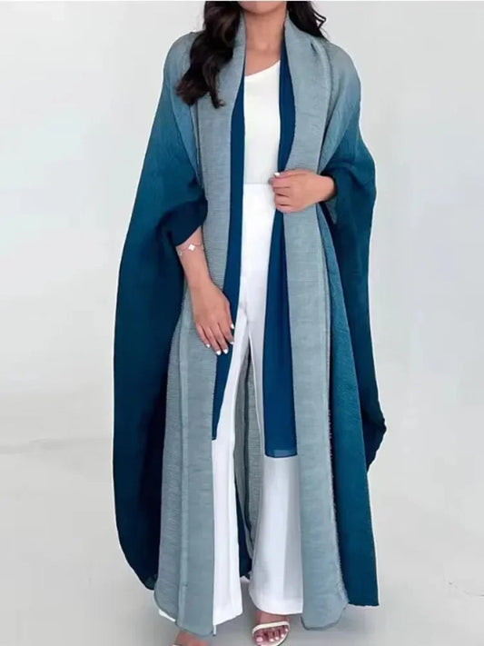 Manteau Long Femme Effet Froissé – Élégance Vintage & Confort Absolu - Muslim Essentials
