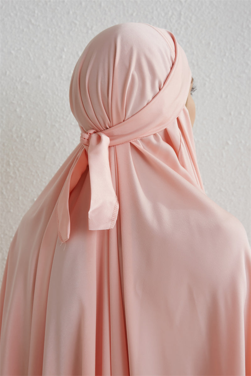 Abaya Musulmane à Capuche avec Manches Smockées - Muslim Essentials