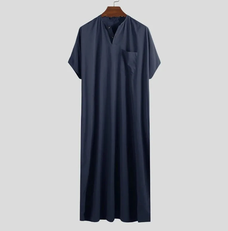 Kaftan Islamique Homme - Style Arabe Vintage, Manches Courtes - Muslim Essentials