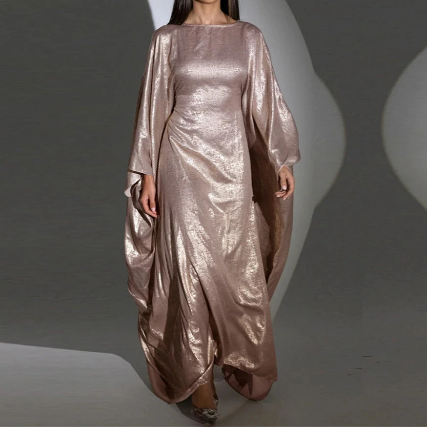 Robe Modeste Brillante – Kaftan Musulman avec Ceinture à Nouer pour Femmes - Muslim Essentials