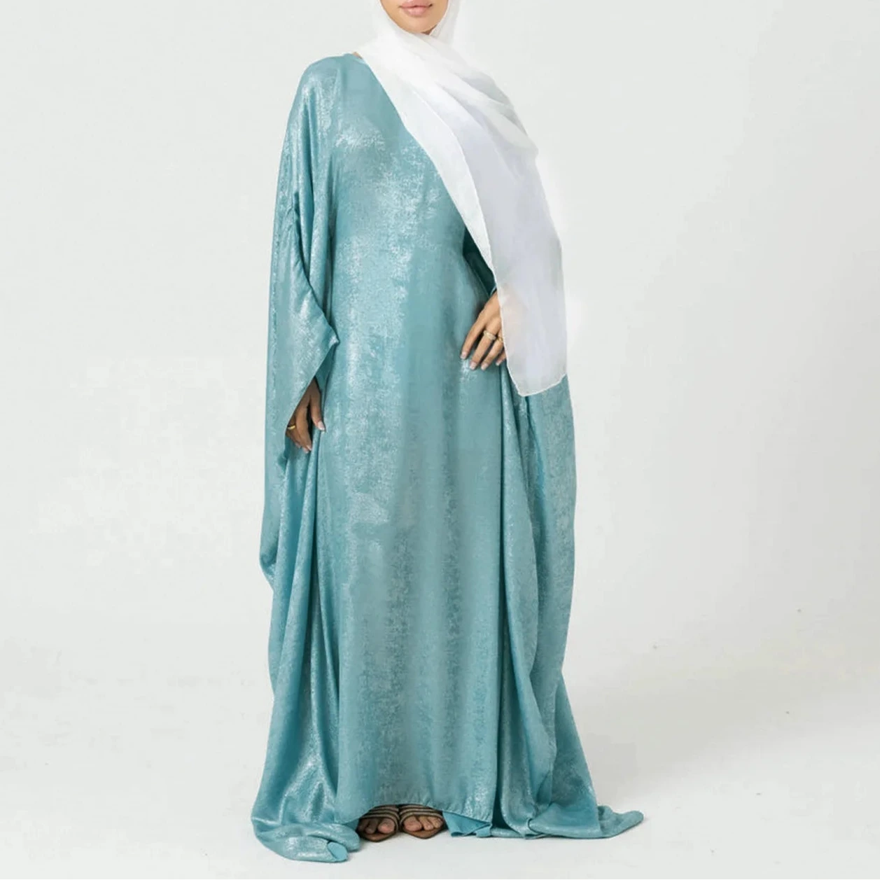 Robe Modeste Brillante – Kaftan Musulman avec Ceinture à Nouer pour Femmes - Muslim Essentials