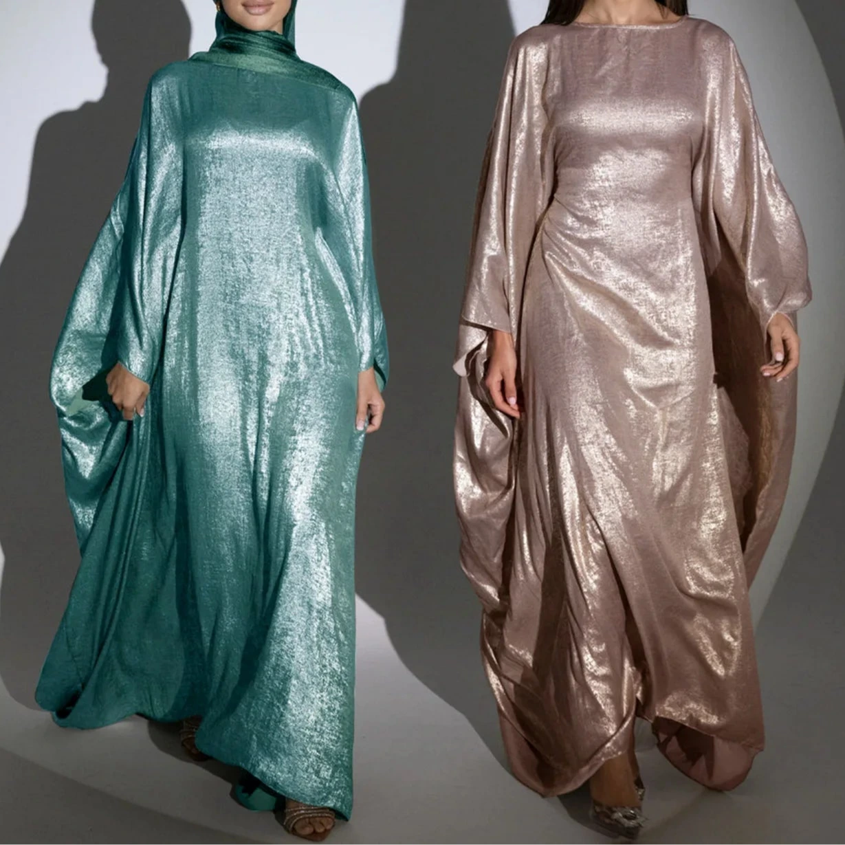 Robe Modeste Brillante – Kaftan Musulman avec Ceinture à Nouer pour Femmes - Muslim Essentials