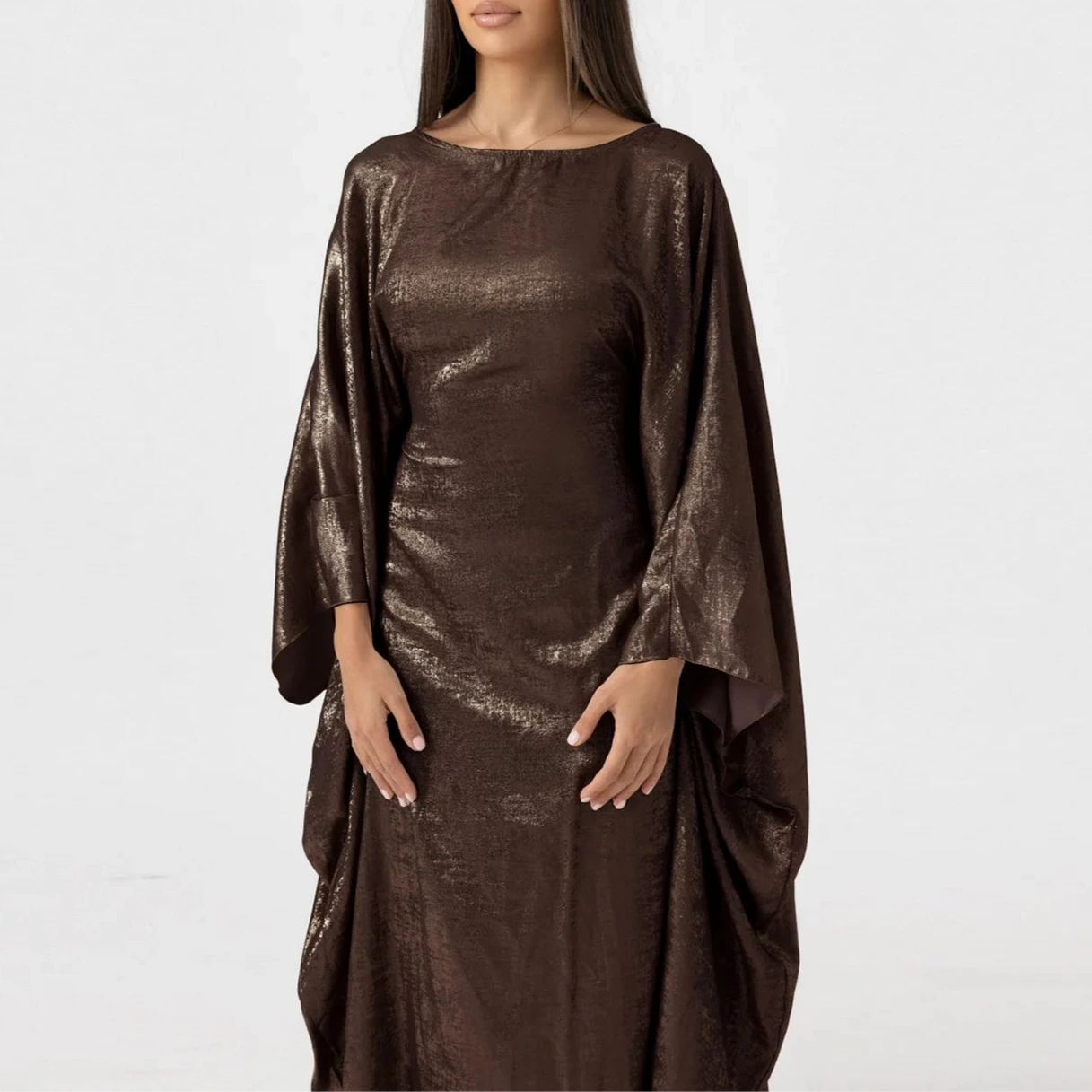 Robe Modeste Brillante – Kaftan Musulman avec Ceinture à Nouer pour Femmes - Muslim Essentials