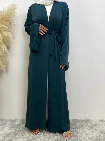 Dubai Elegance Open Abaya – Robe Modeste en Polyester pour Femmes - Muslim Essentials