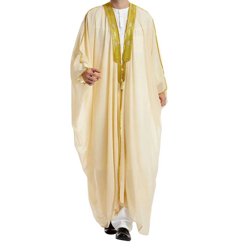 Kaftan Traditionnel pour Eid et Ramadan, Kimono Arabe Ouvert, Abaya Marocaine - Muslim Essentials