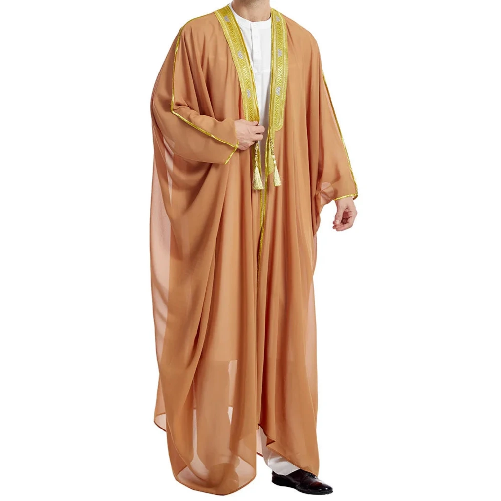 Kaftan Traditionnel pour Eid et Ramadan, Kimono Arabe Ouvert, Abaya Marocaine - Muslim Essentials