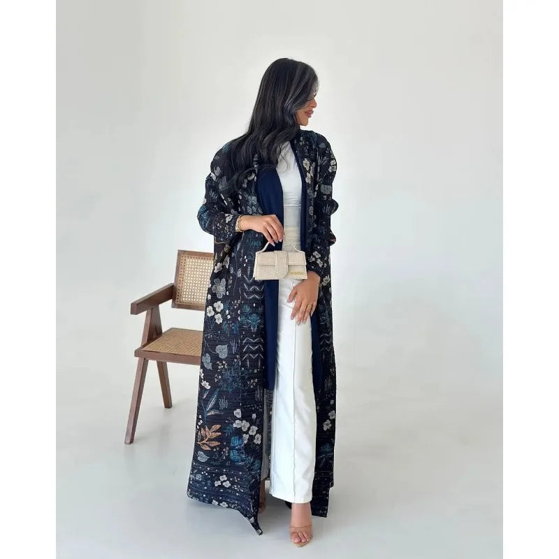 Abaya KAF - Robe Longue Musulmane Ouverte, Cardigan Classique, Taille S-XXL - Muslim Essentials
