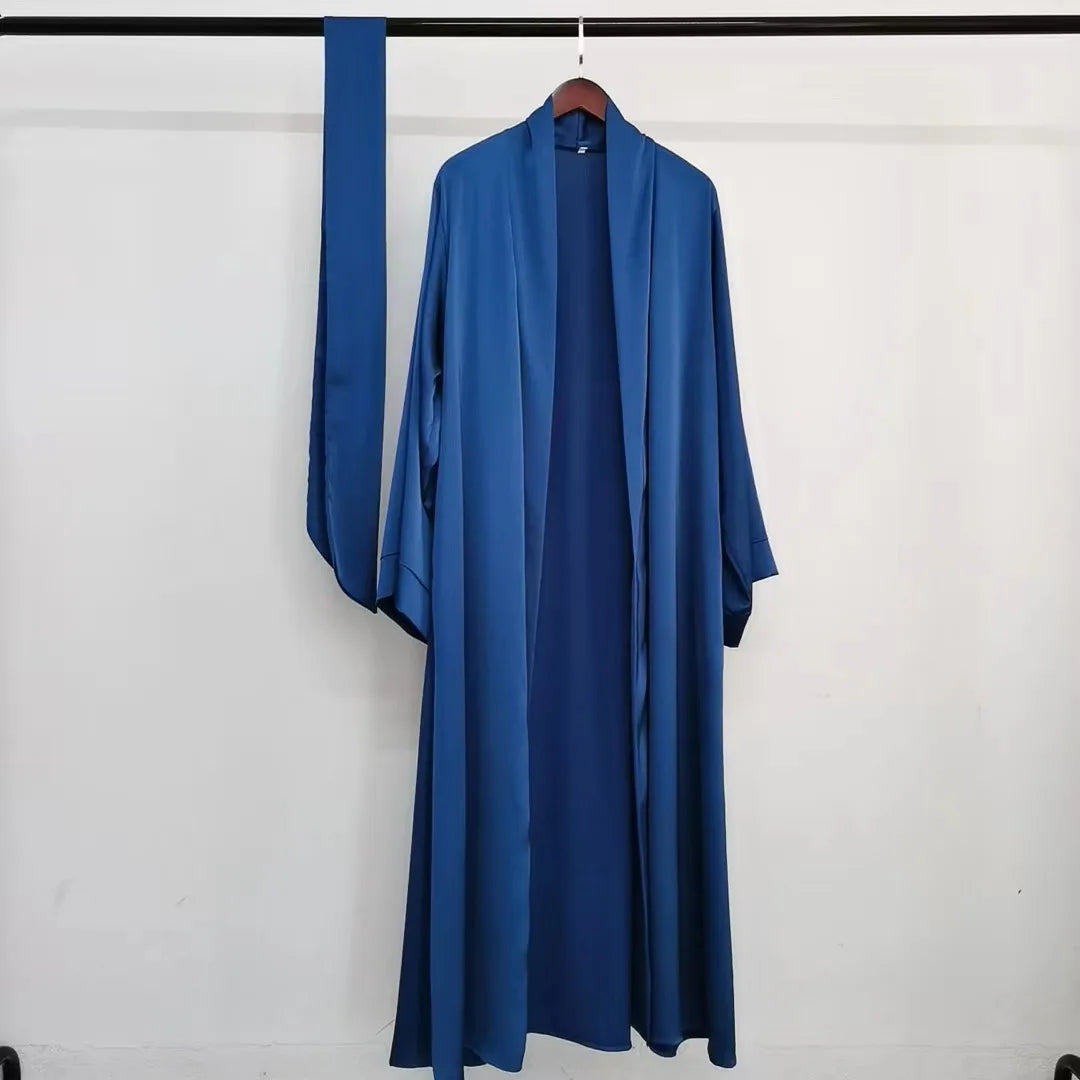 Abaya Ouverte pour Femme – Cardigan Long en Broadcloth, Kimono Classique Arabe, Robe Islamique Ethnique, Taille S-XXL - Muslim Essentials