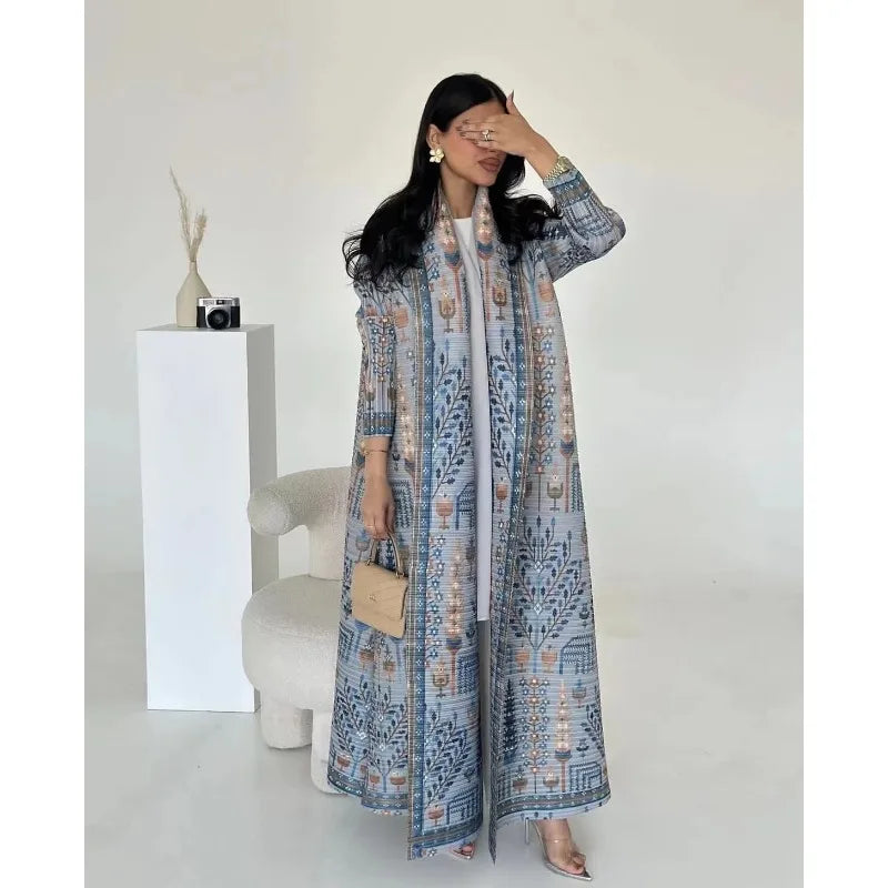 Abaya KAF - Robe Longue Musulmane Ouverte, Cardigan Classique, Taille S-XXL - Muslim Essentials