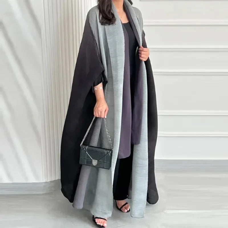 Manteau Long Femme Effet Froissé – Élégance Vintage & Confort Absolu - Muslim Essentials