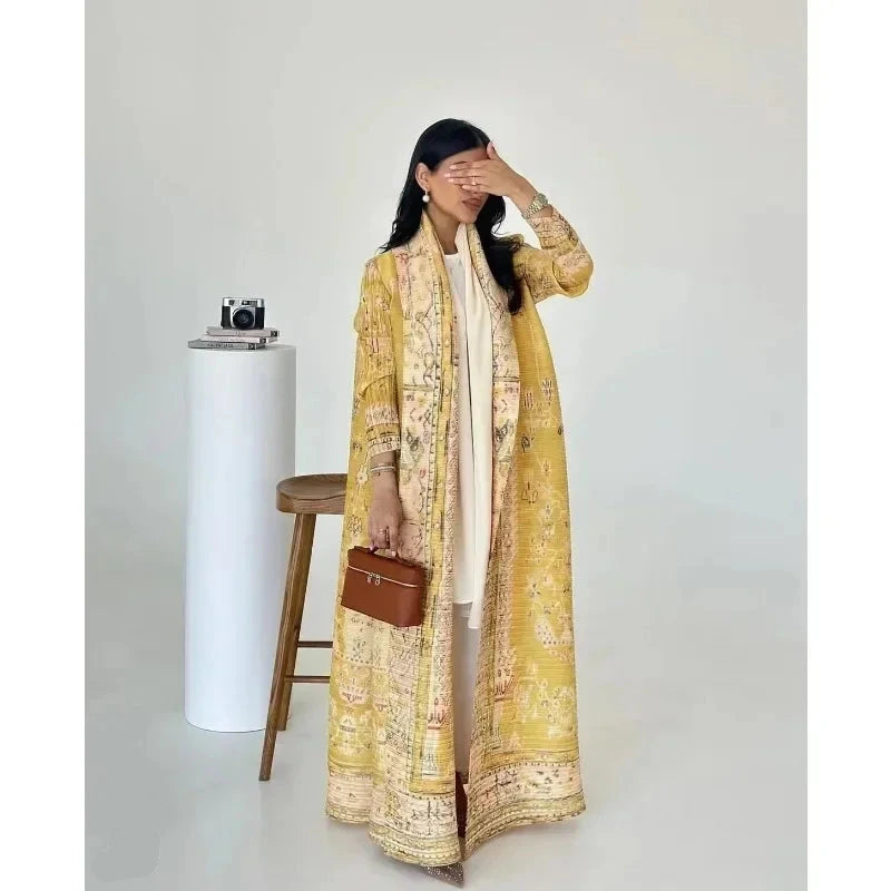 Abaya KAF - Robe Longue Musulmane Ouverte, Cardigan Classique, Taille S-XXL - Muslim Essentials