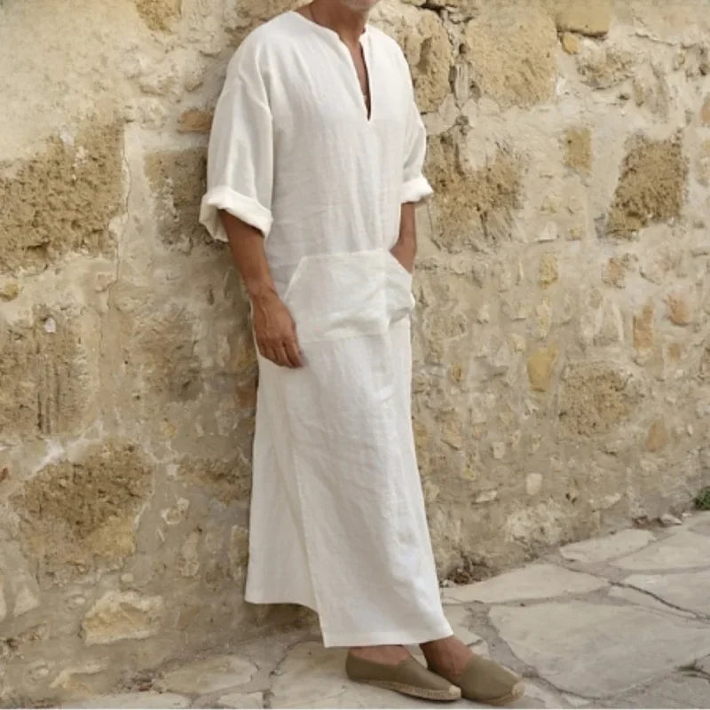 Qamis Dubai Homme – Col Montant & Manches Longues - Muslim Essentials