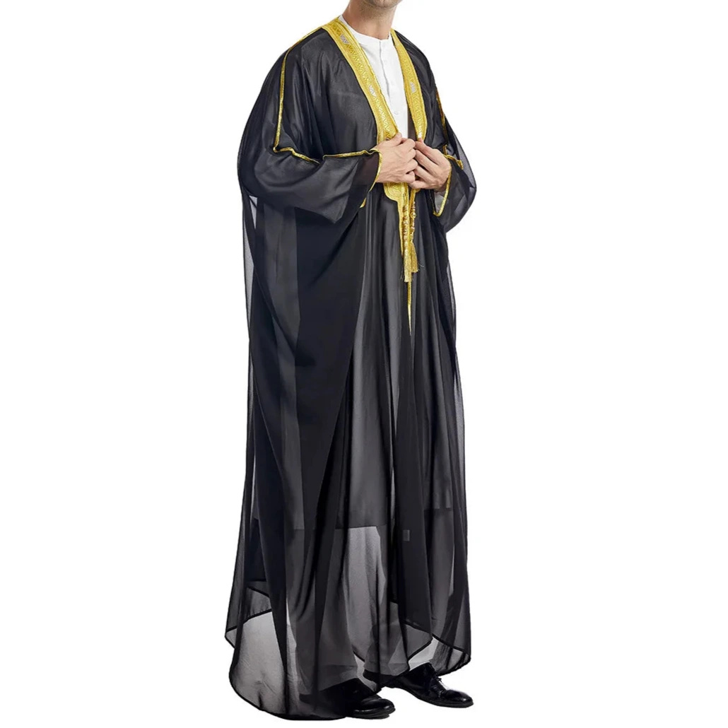 Kaftan Traditionnel pour Eid et Ramadan, Kimono Arabe Ouvert, Abaya Marocaine - Muslim Essentials