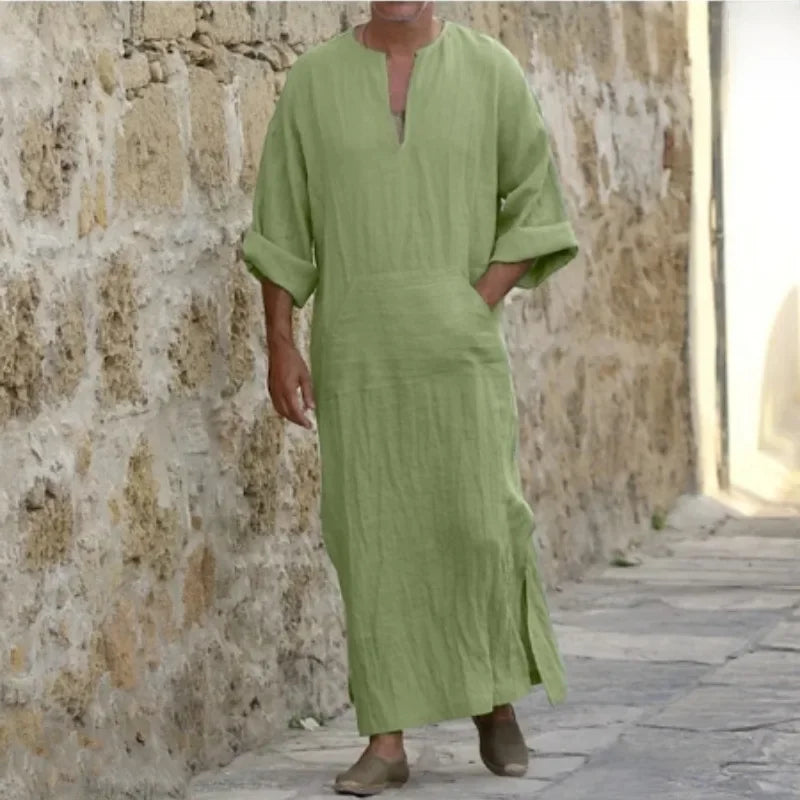 Qamis Dubai Homme – Col Montant & Manches Longues - Muslim Essentials