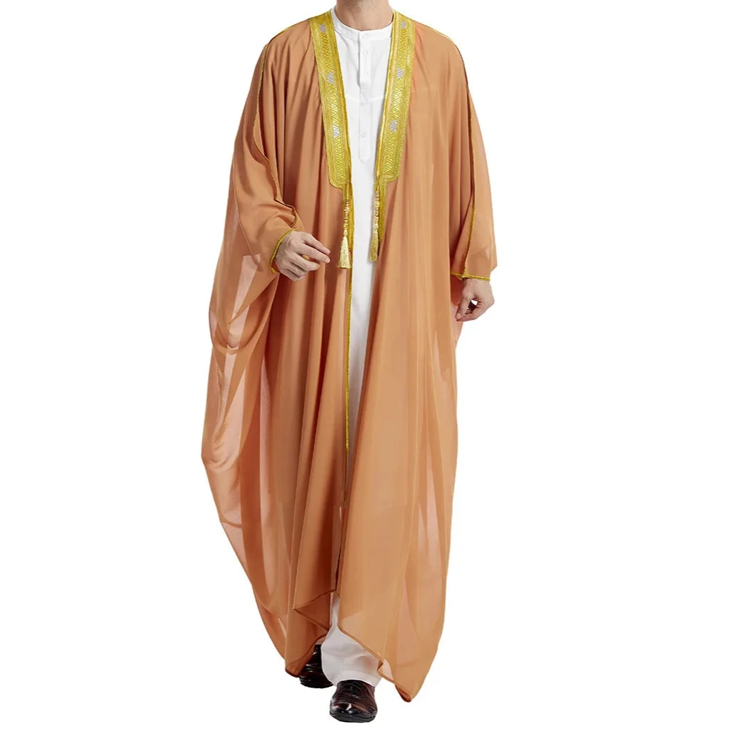 Kaftan Traditionnel pour Eid et Ramadan, Kimono Arabe Ouvert, Abaya Marocaine - Muslim Essentials